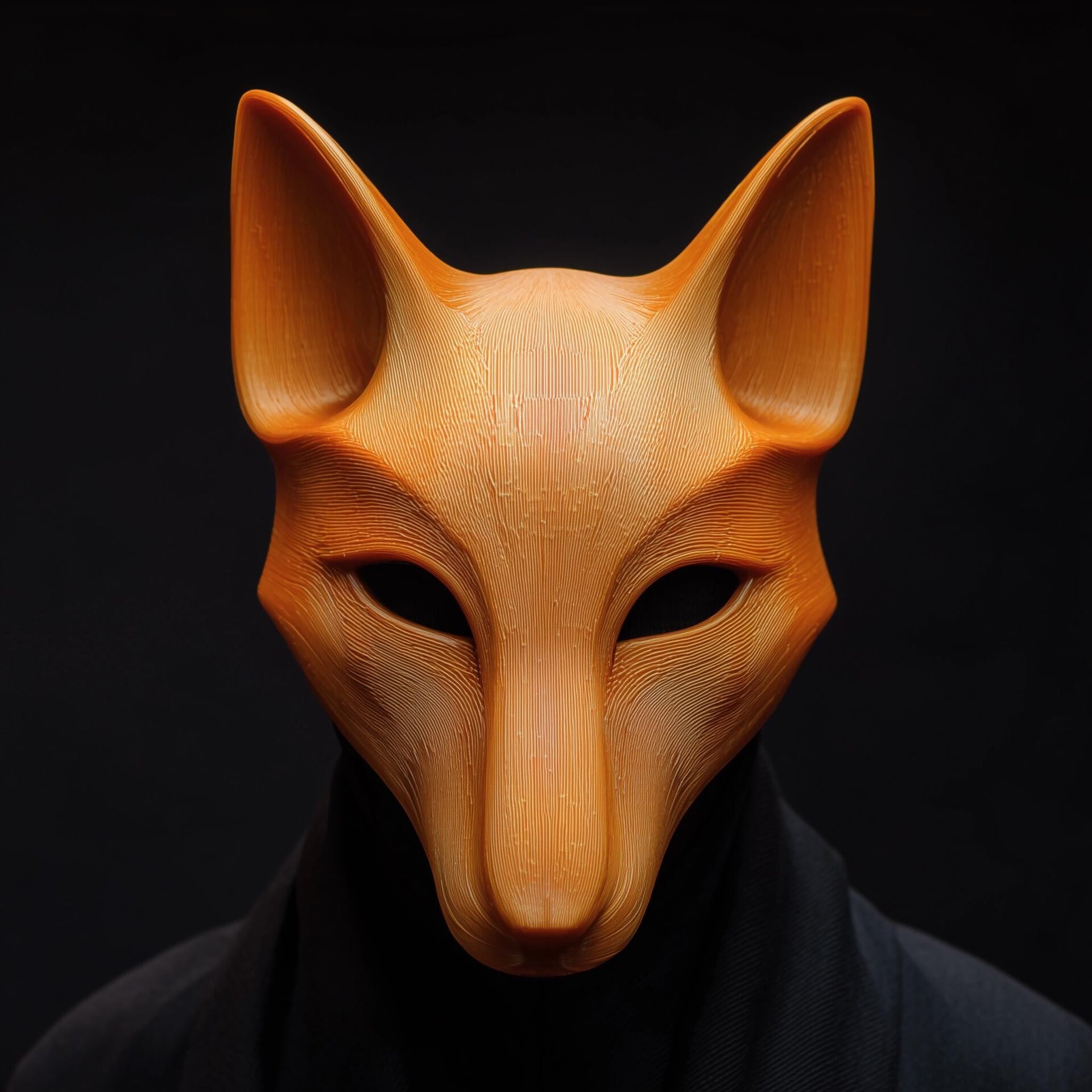 3D Printed Sculptural Fox Costume Mask