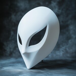 3D Printed Futuristic Alien Cosplay Mask