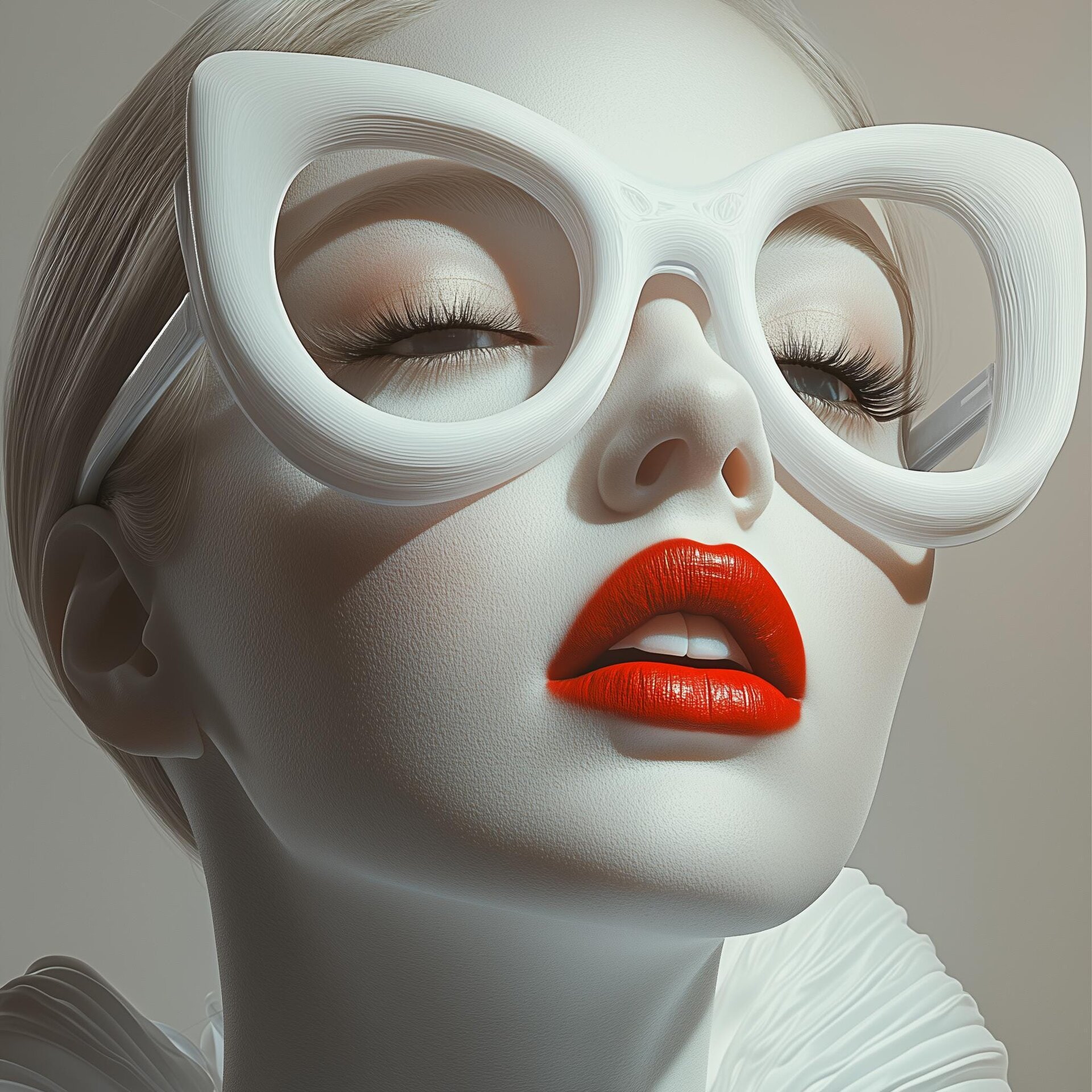3D Printed Cat Eye Glasses | Oversized Costume Frames