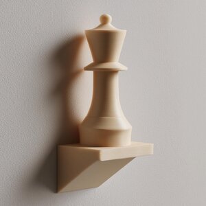 3D Printed Chess Queen Wall Ledge