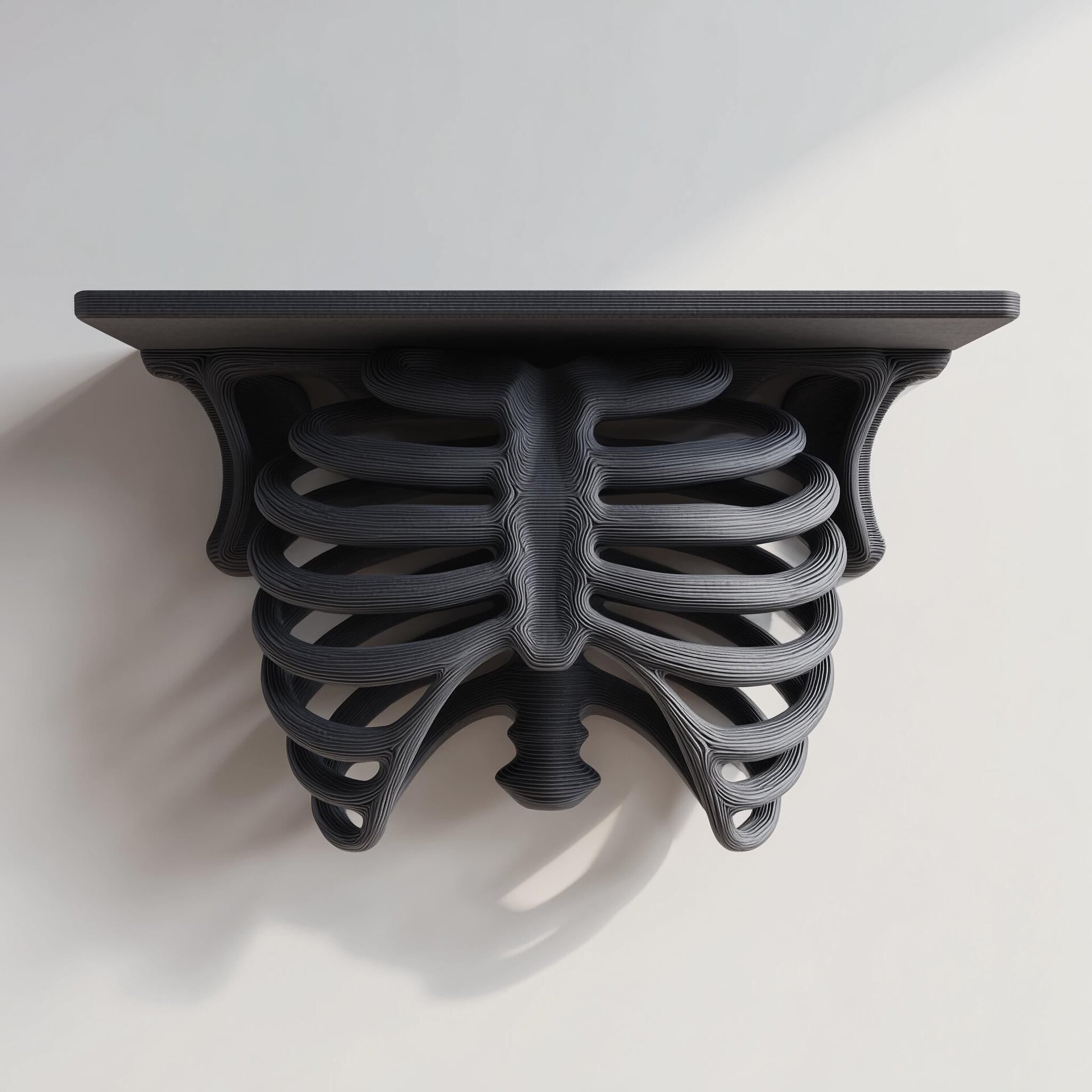 3D Printed Ribcage Wall Shelf