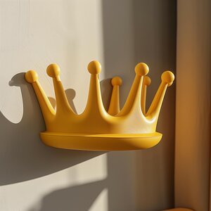 3D Printed Modern Crown Wall Shelf