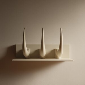 3D Printed Spiked Horn Wall Shelf