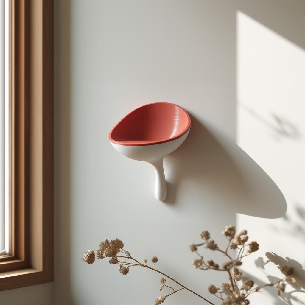 3D Printed Scoop Wall Catchall Shelf