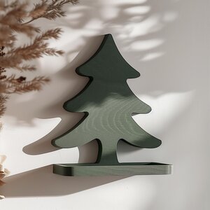 3D Printed Christmas Tree Wall Shelf