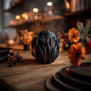 Dark Woodland Memorial Urn | 3D Printed Keepsake