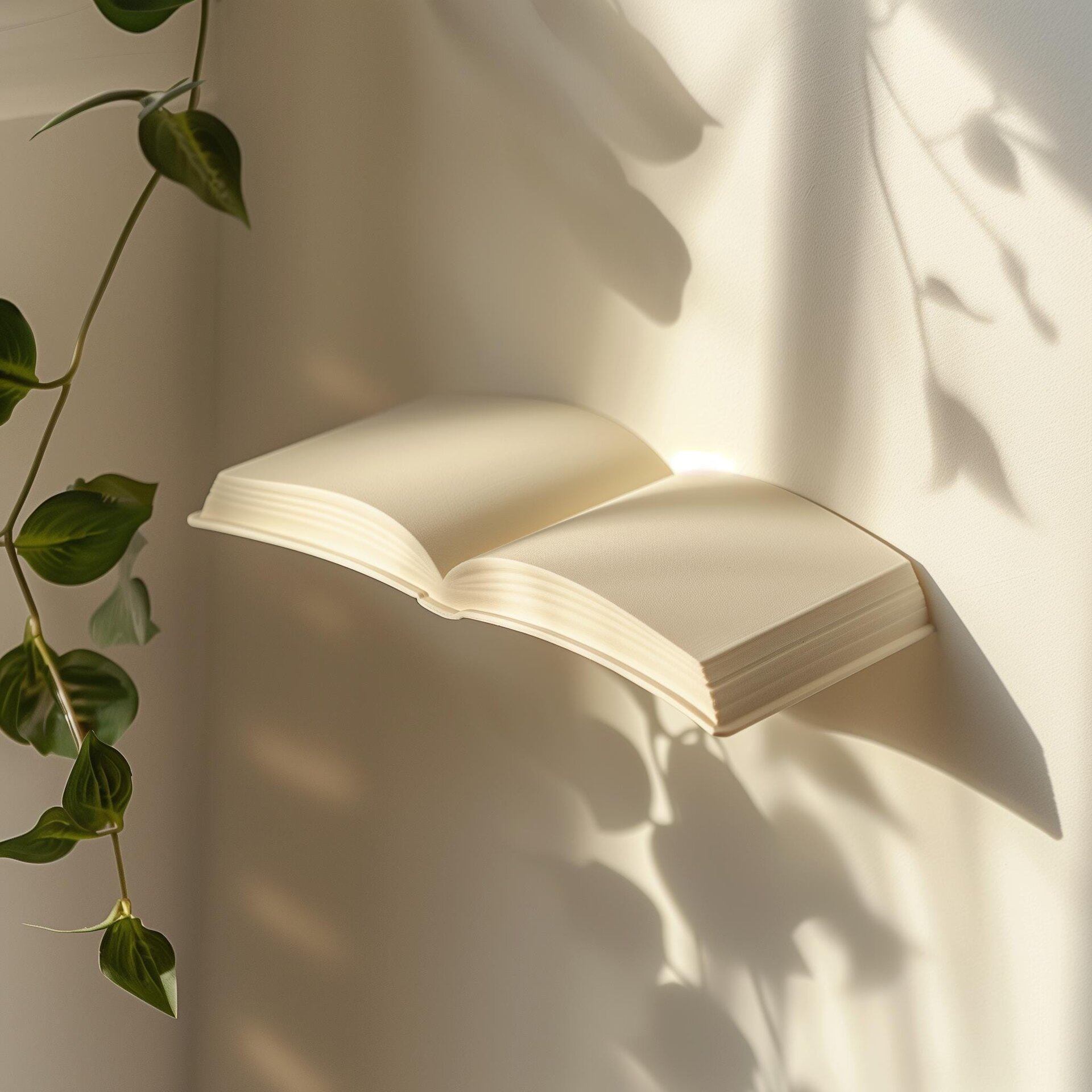 3D Printed Book-Inspired Wall Shelf