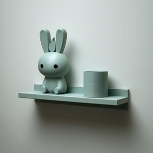 3D Printed Bunny Buddy Wall Shelf