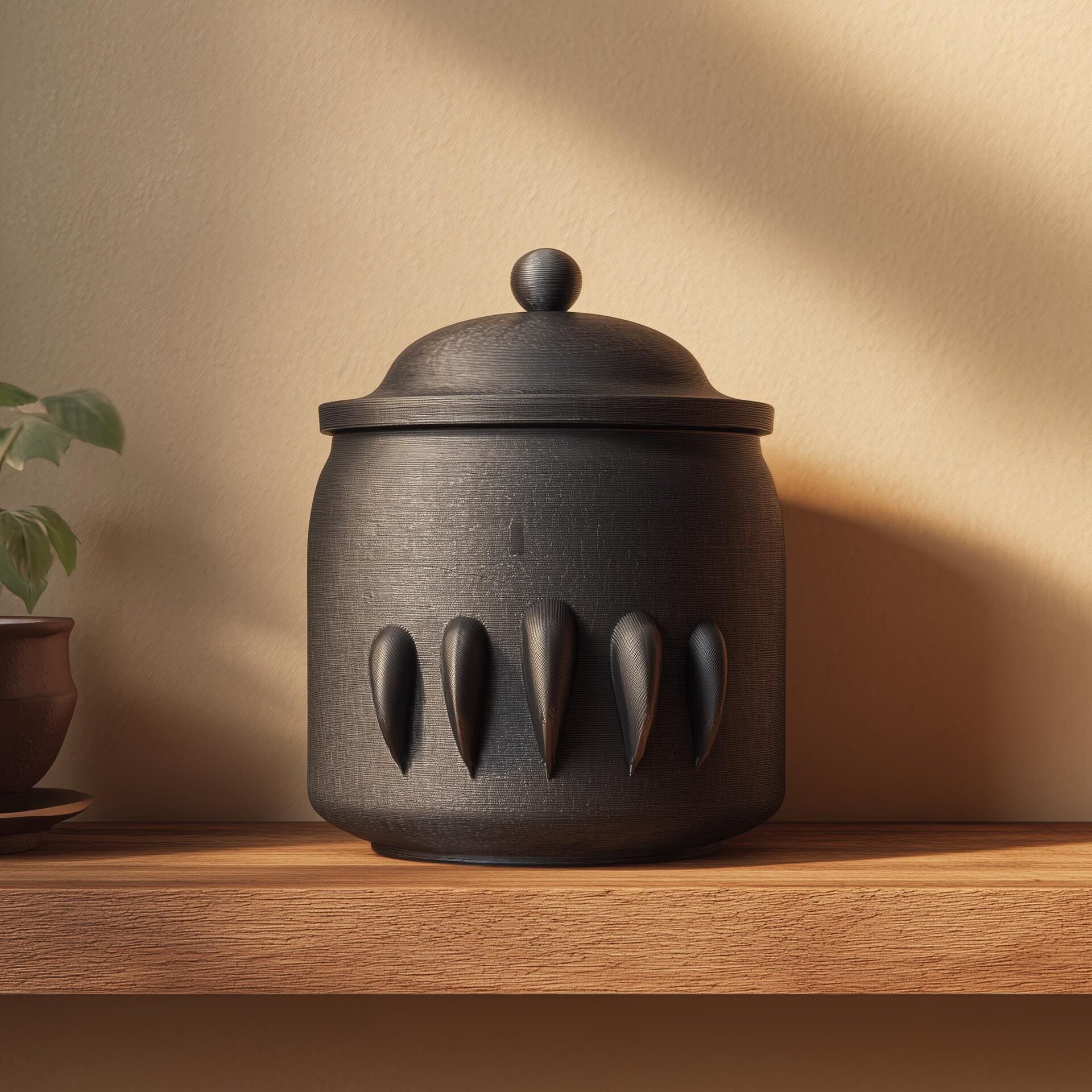 3D Printed Fang Motif Pet Memorial Urn | Gothic Keepsake