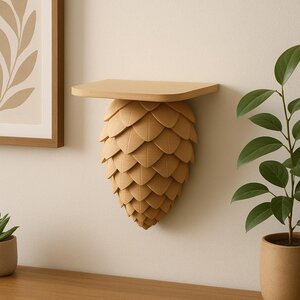 3D Printed Pinecone Wall Shelf