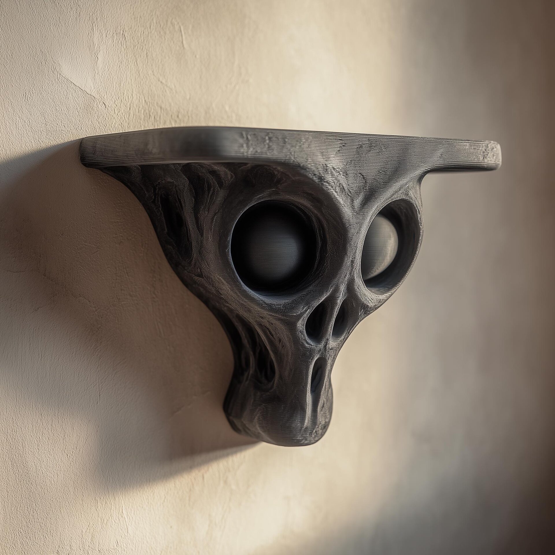 3D Printed Alien Skull Wall Shelf