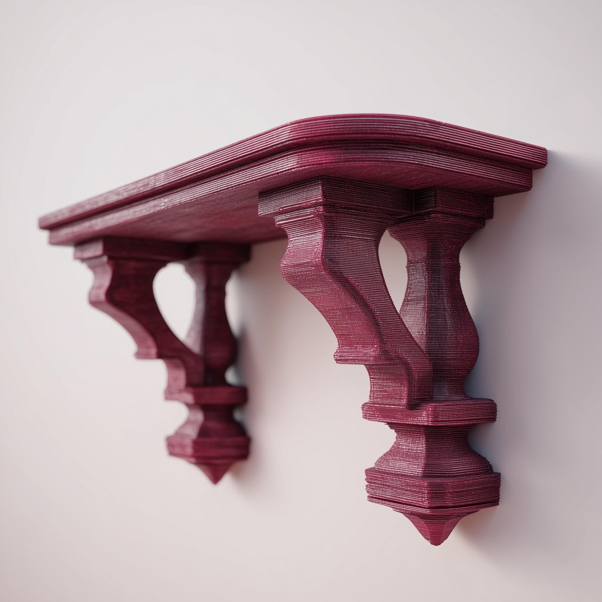 3D Printed Gothic Bracket Wall Shelf