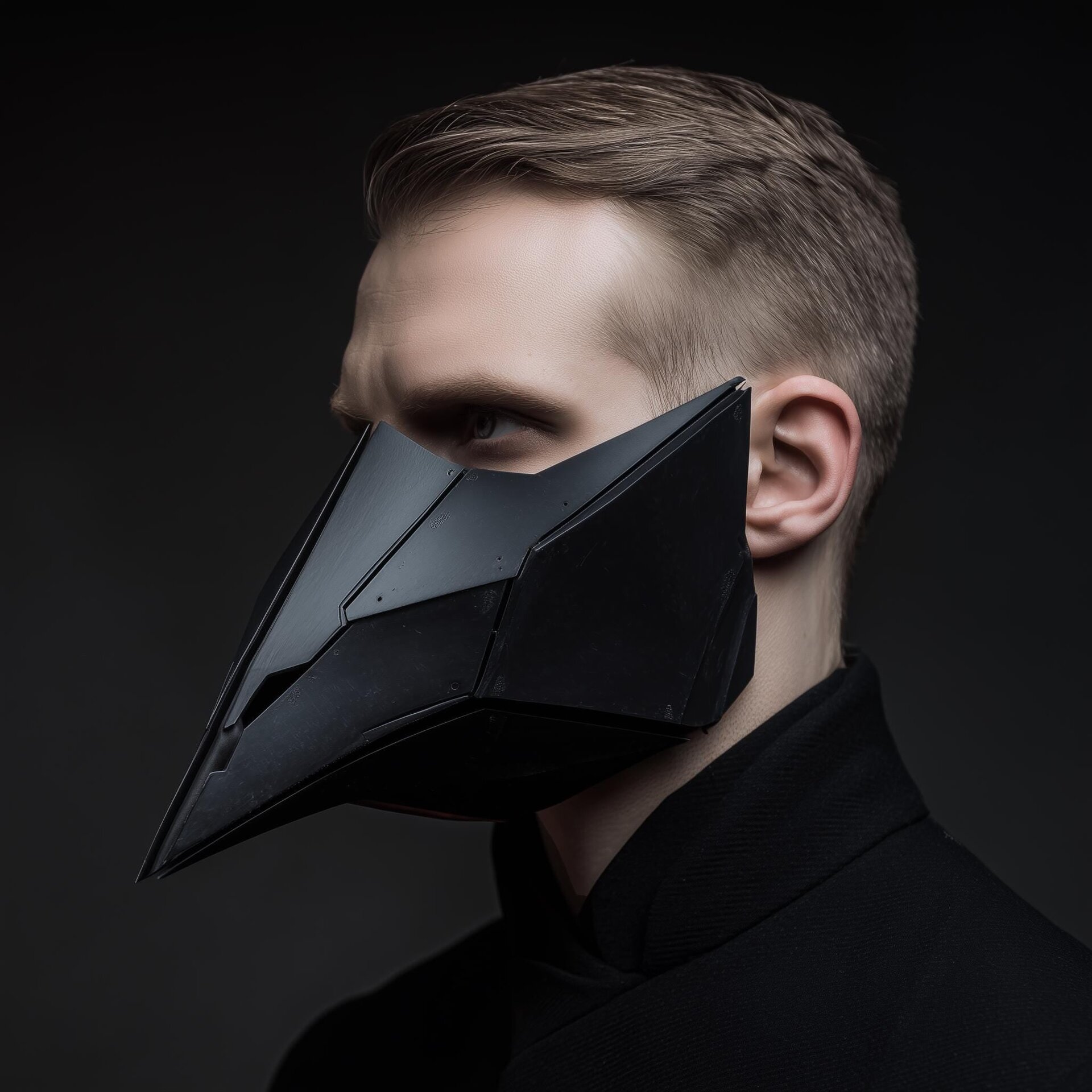 3D Printed Techno Raven Mask