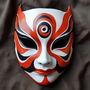 3D Printed Japanese Fox Ninja Mask