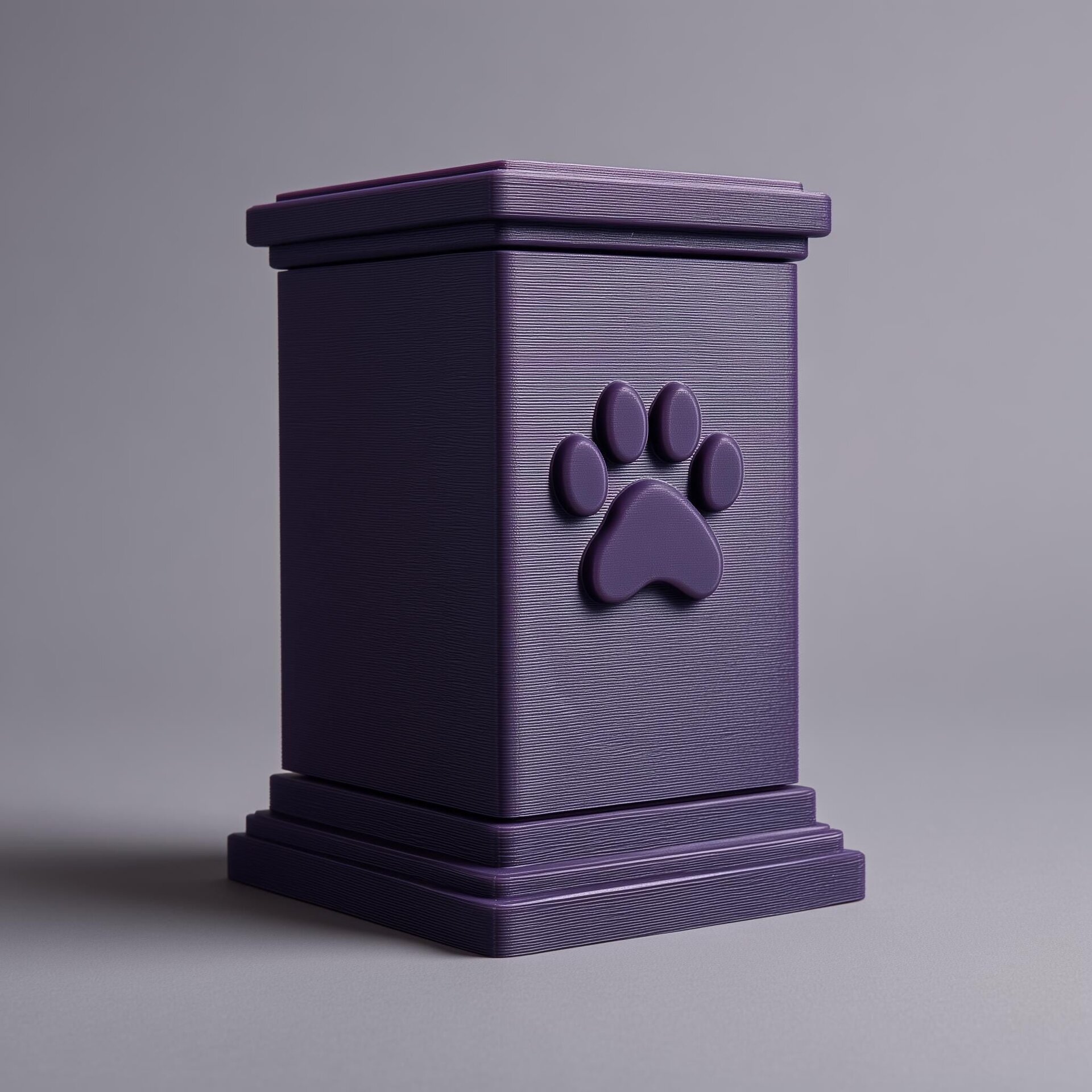 3D Printed Paw Print Box Memorial Urn