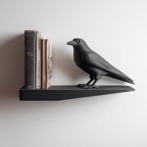 3D Printed Raven Wall Shelf