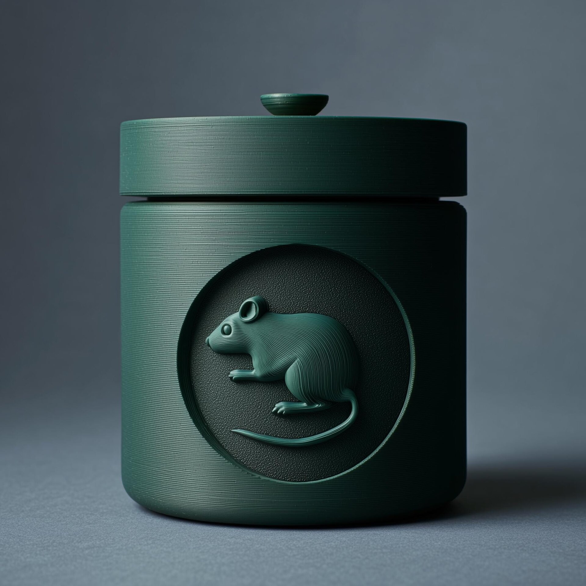 3D Printed Mouse Medallion Memorial Urn
