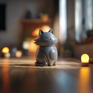 Sitting Cat Memorial Urn | 3D Printed Keepsake