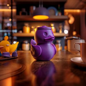 Rounded Duck Memorial Urn | 3D Printed Bird Keepsake