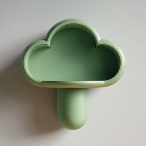 3D Printed Cloud Wall Shelf | Minimal Floating Display Ledge