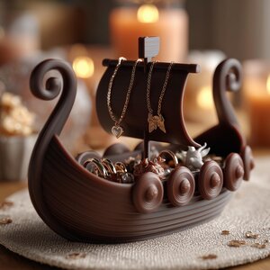 Viking Ship Jewelry Organizer | 3D Printed Ring Holder