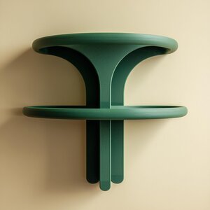 3D Printed Double-Tier Wall Shelf | Rounded Display Ledges