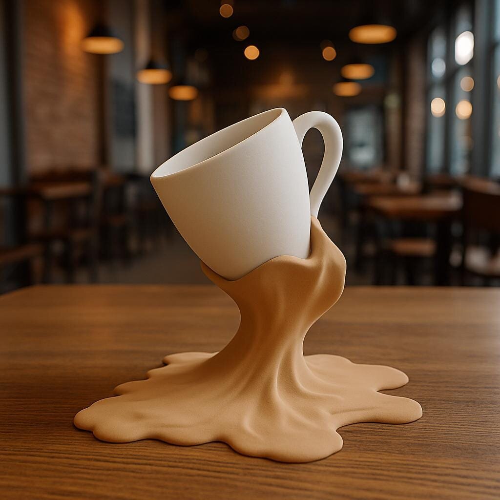 3D Printed Spilled Coffee Cup Holder