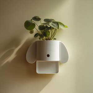 3D Printed Dog Wall Planter Shelf