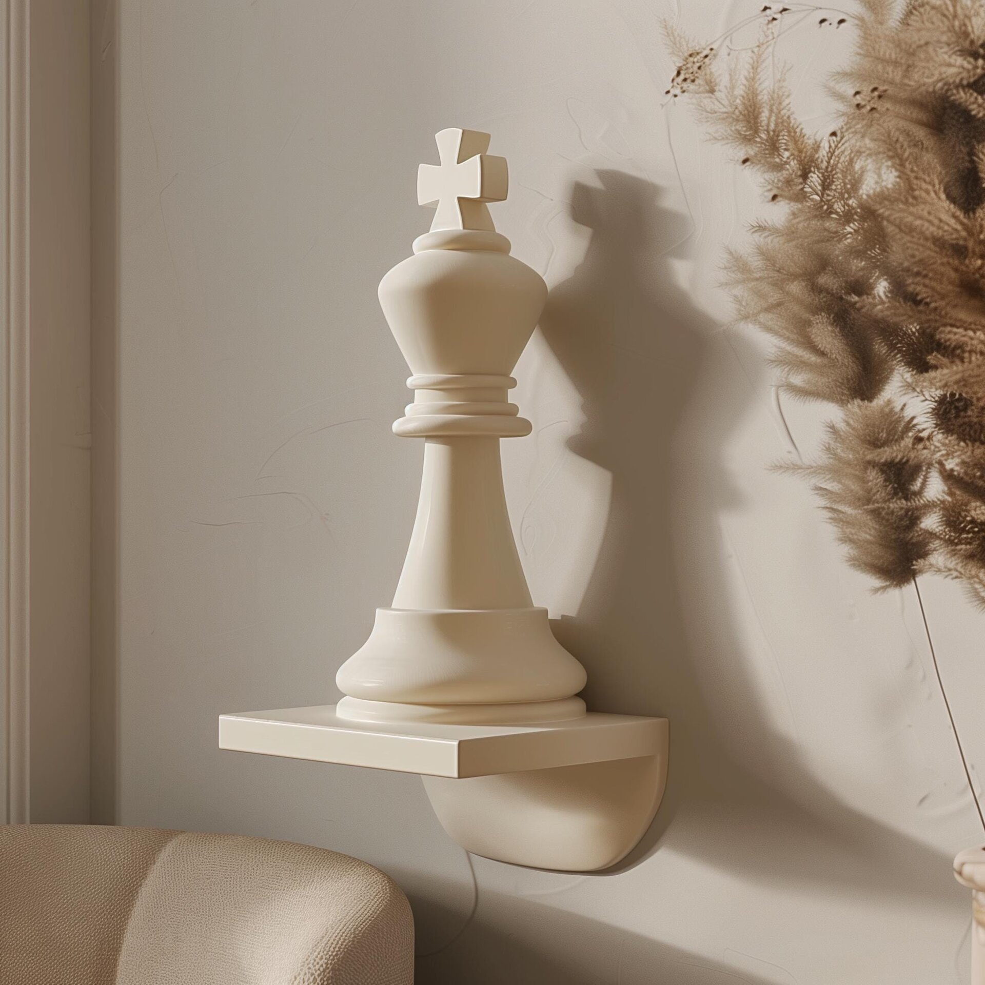 3D Printed Chess King Wall Sculpture