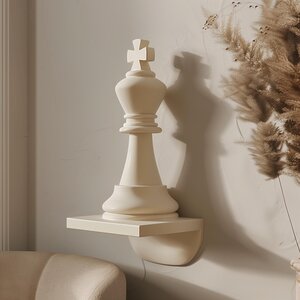 3D Printed Chess King Wall Sculpture