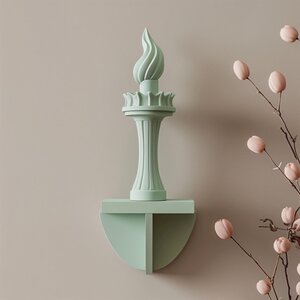 3D Printed Liberty Torch Wall Sculpture