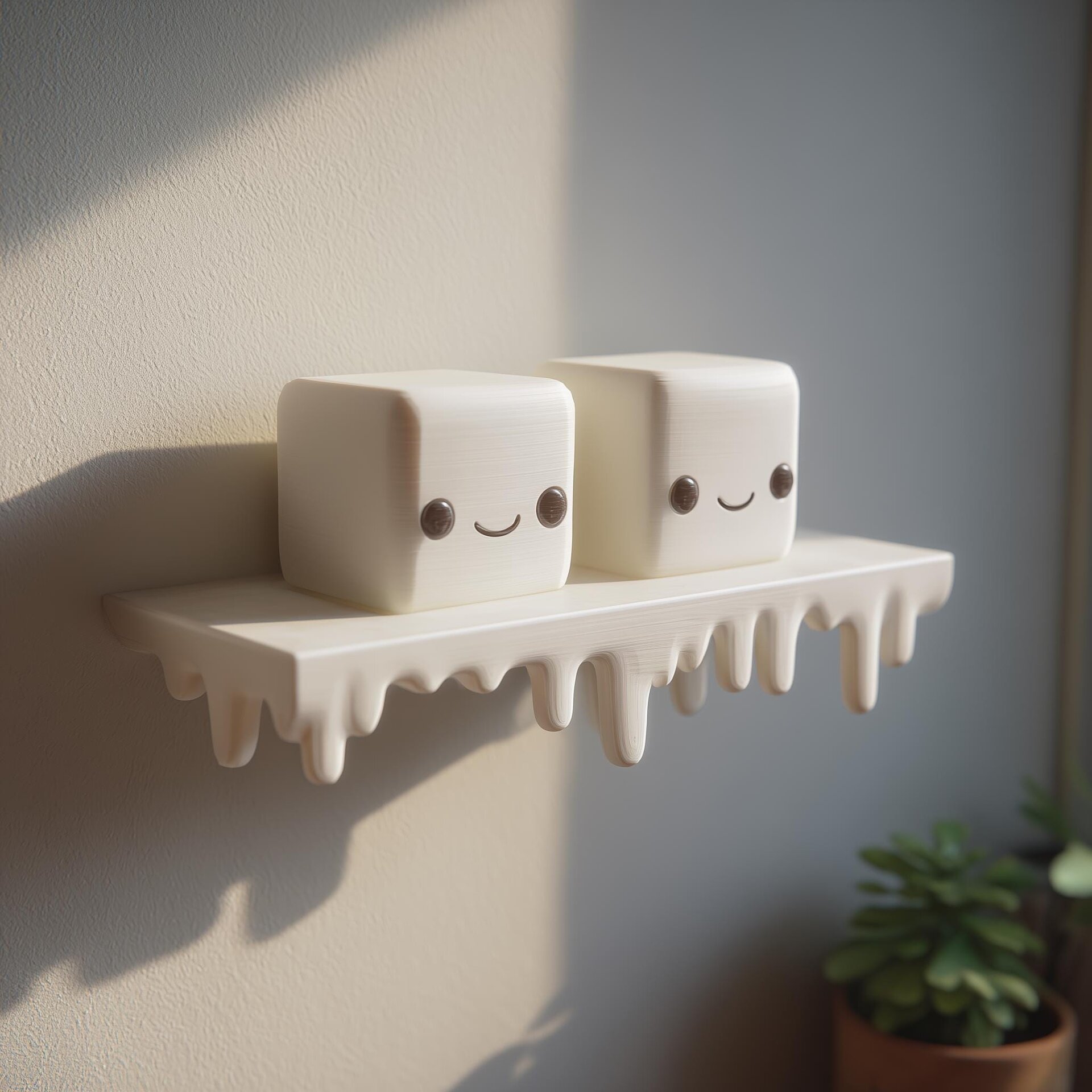 3D Printed Marshmallow Drip Wall Shelf