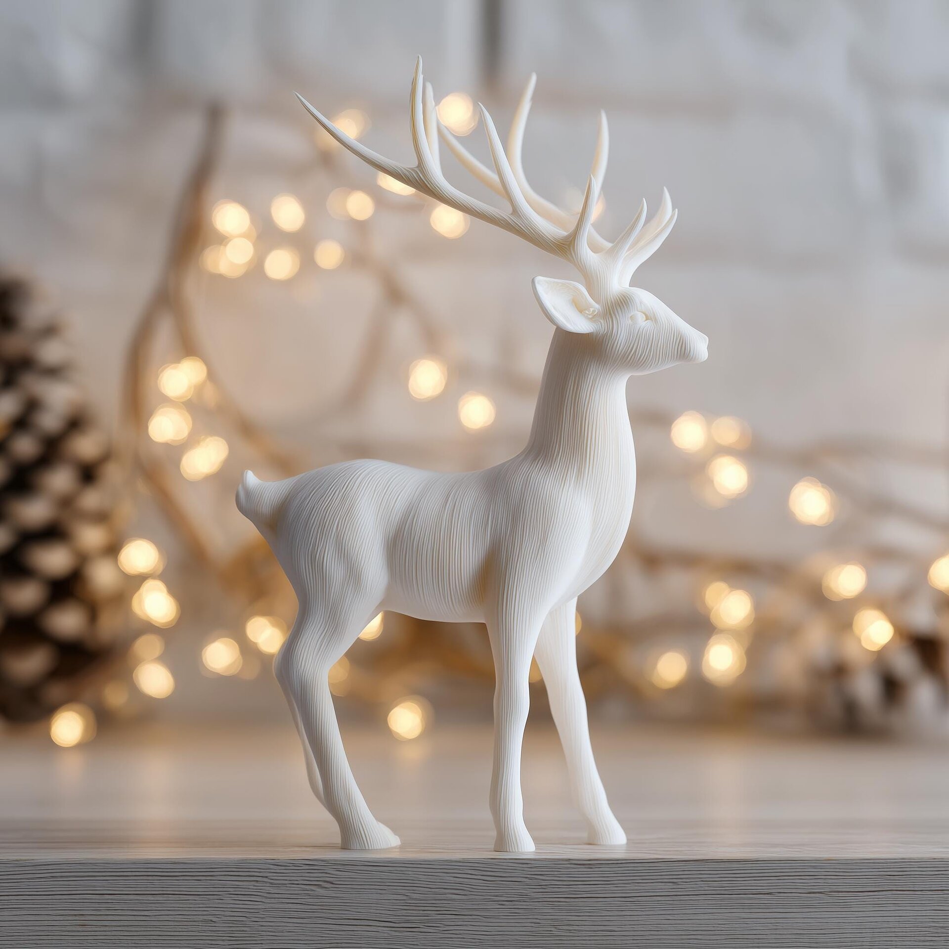 3D Printed Minimal Reindeer Figurine