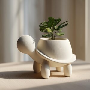 3D Printed Turtle Planter | Succulent Pot & Desk Decor