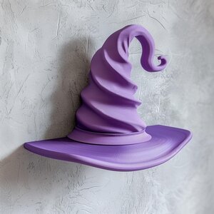 3D Printed Curved Wizard Hat Wall Shelf