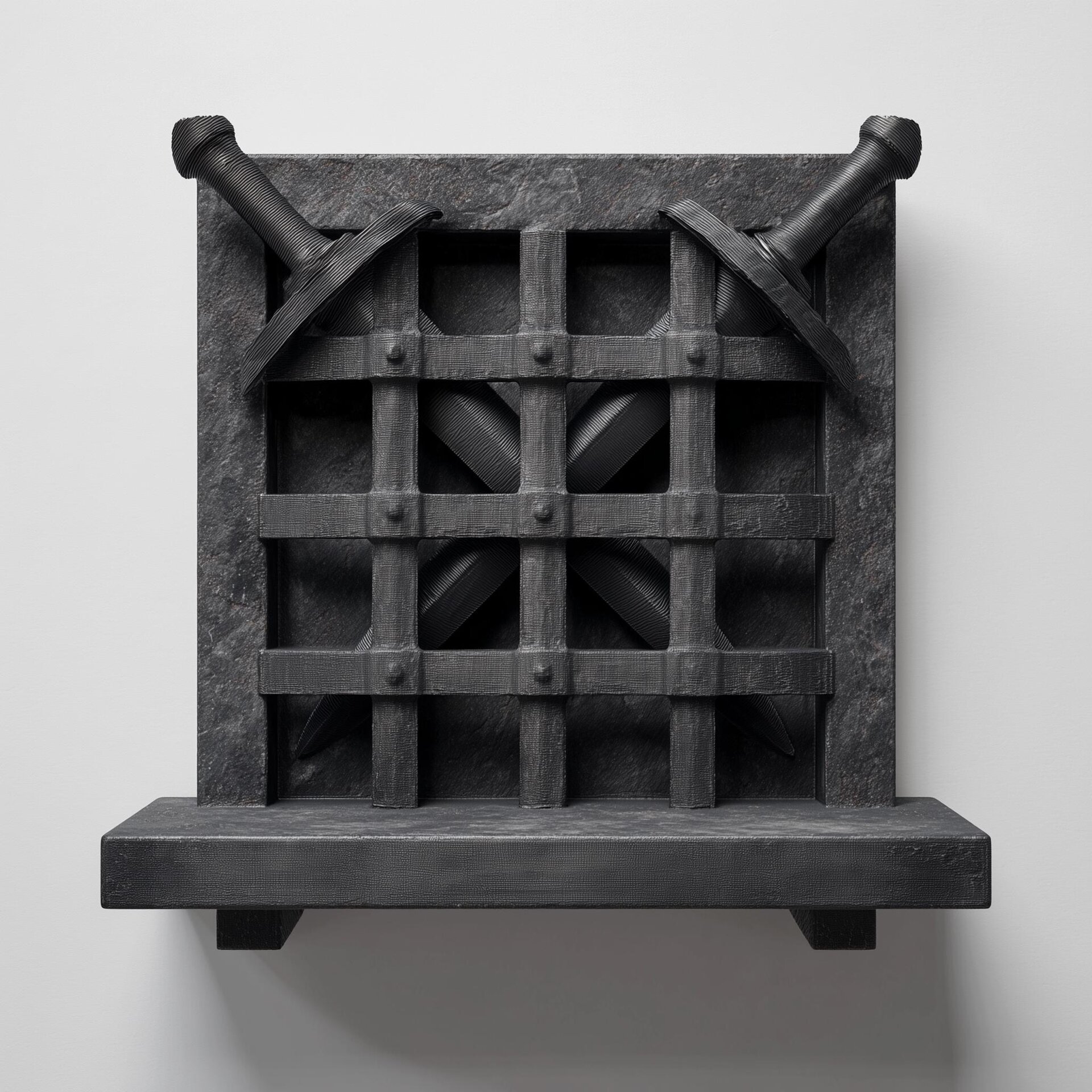 3D Printed Gate Shelf with Removable Swords