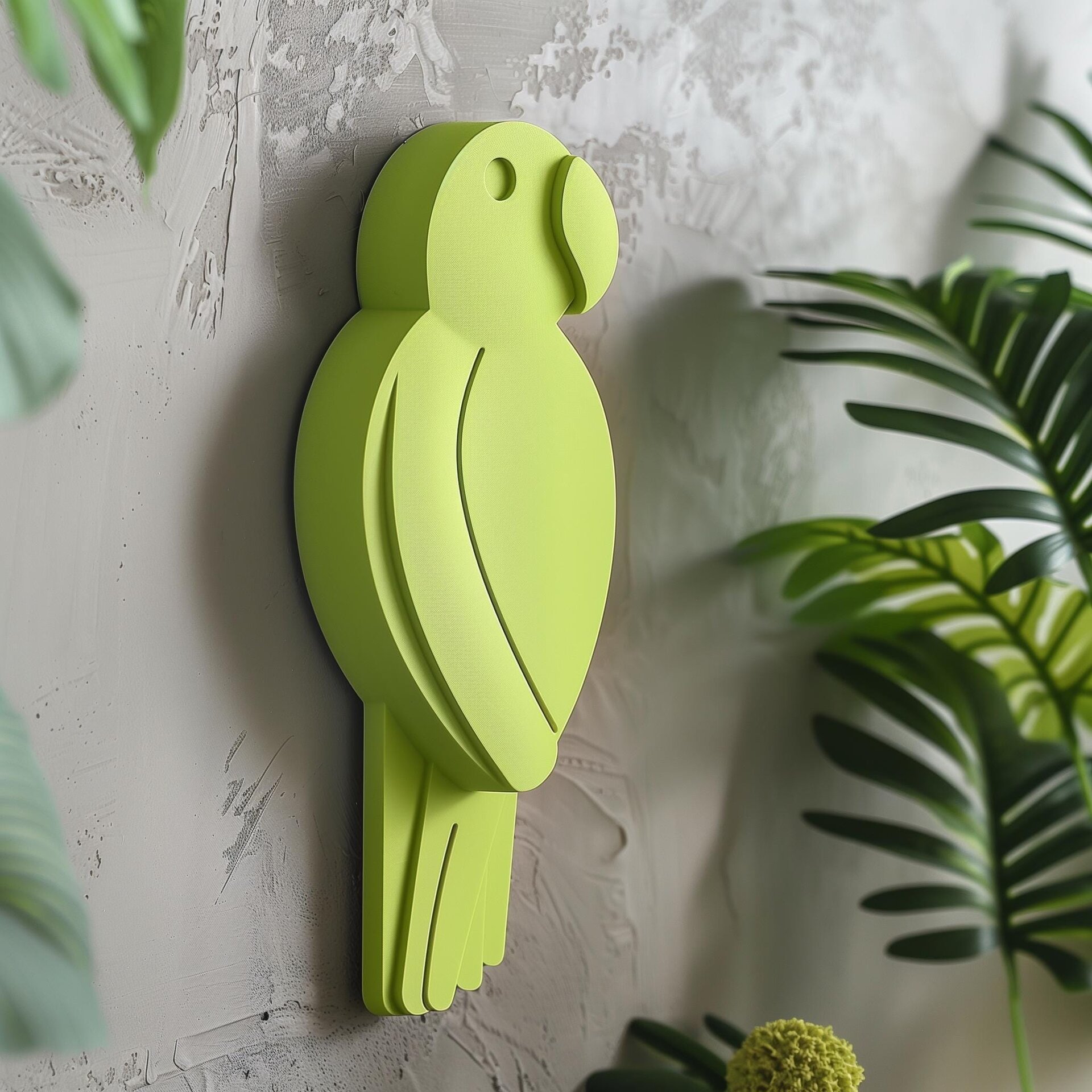 3D Printed Parrot Wall Sculpture